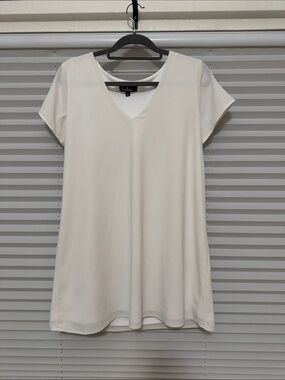 Lulus Cream V-Neck Short Sleeve Tunic